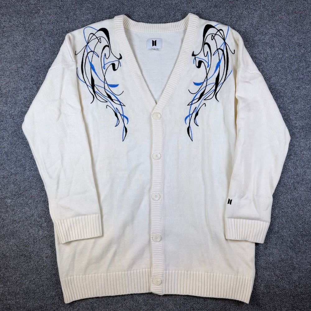 BTS Cardigan Sweater Size M Oversized Black Swan K-Pop Tour Merch Official